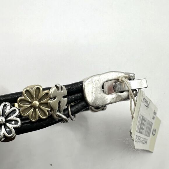 Lucky Brand Bracelet two tone Floral Flower Casual Boho Jewelry Bohemian NWT - Picture 10 of 14
